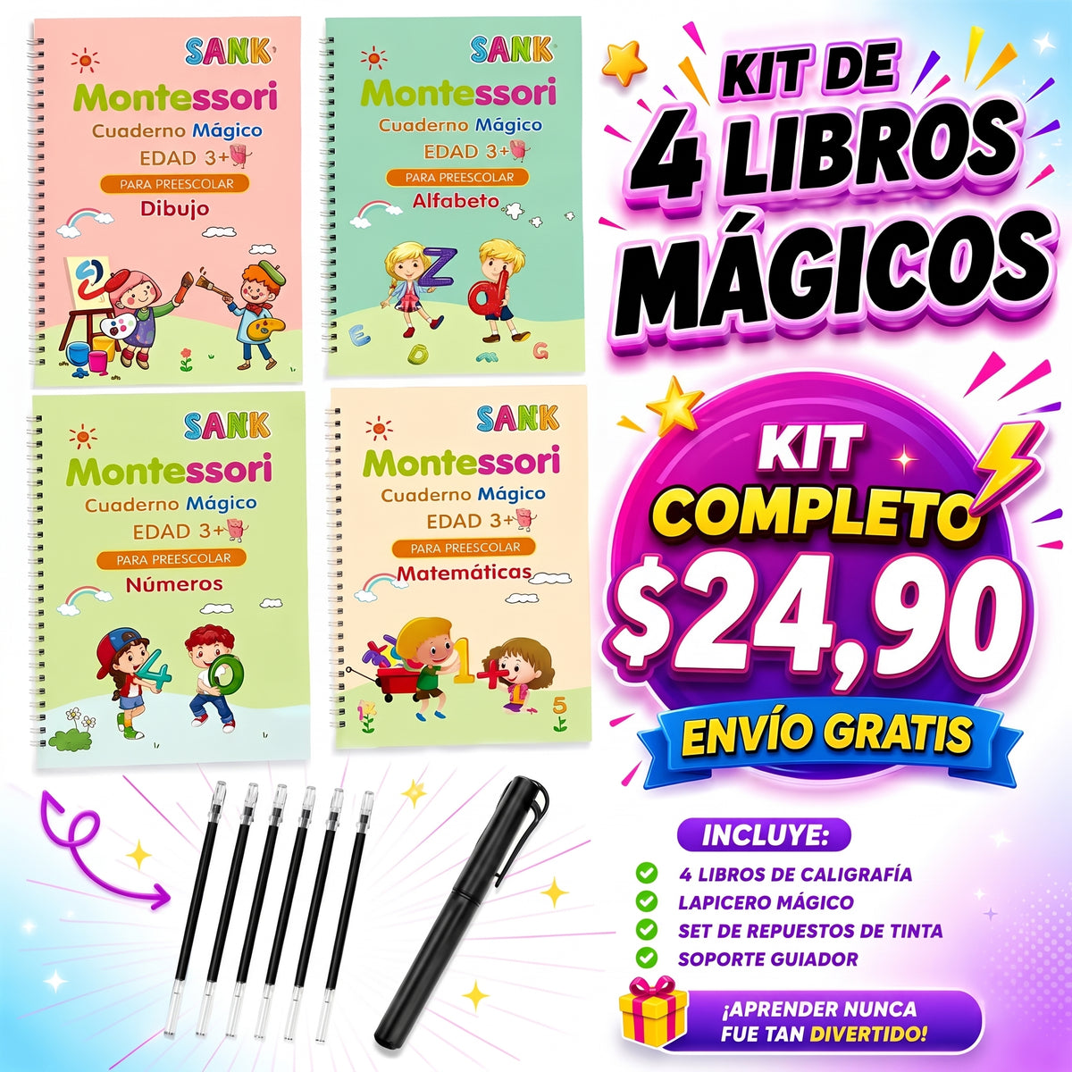 KITS MÁGICOS DE CALIGRAFIA