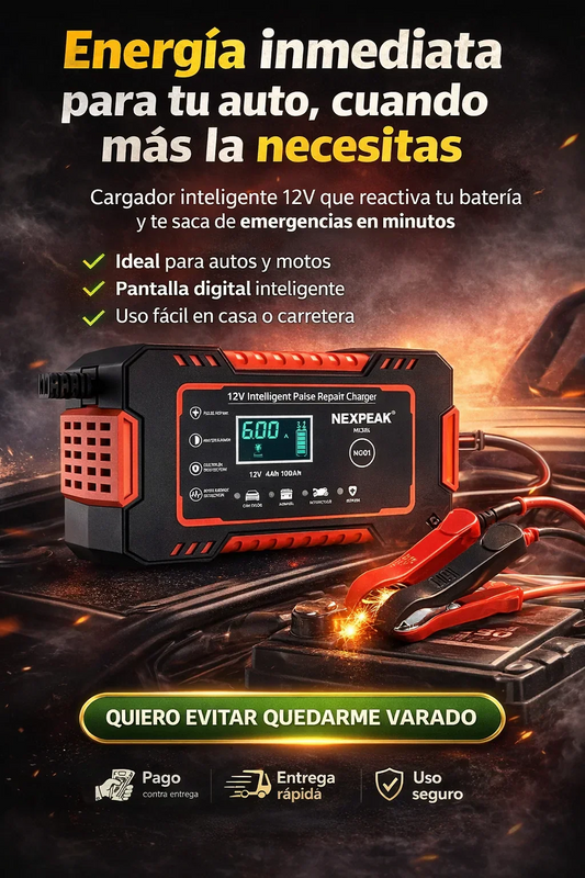 ARRANCADOR PORTÁTIL - ARRANCA TU AUTO EN SEGUNDOS
