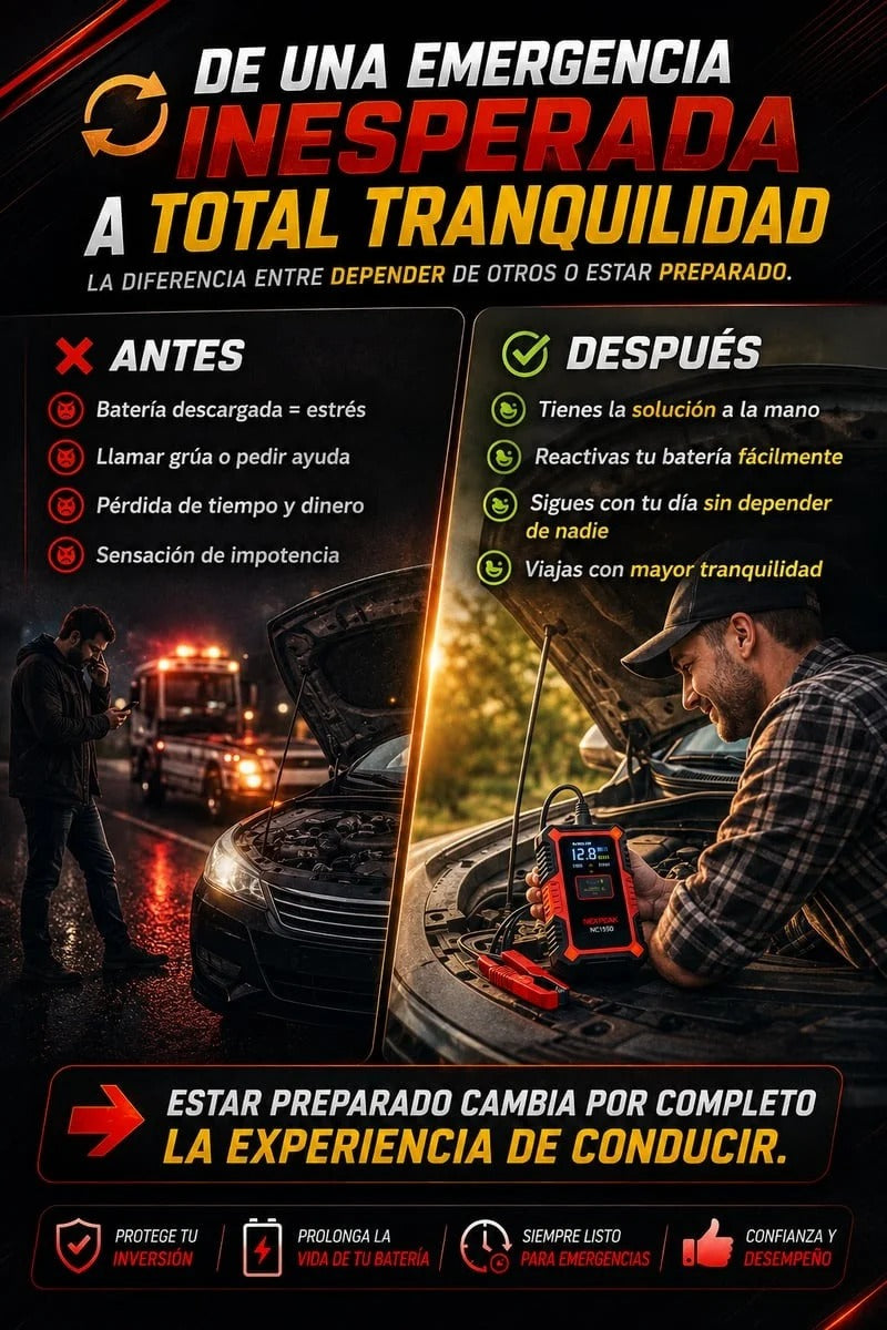 ARRANCADOR PORTÁTIL - ARRANCA TU AUTO EN SEGUNDOS